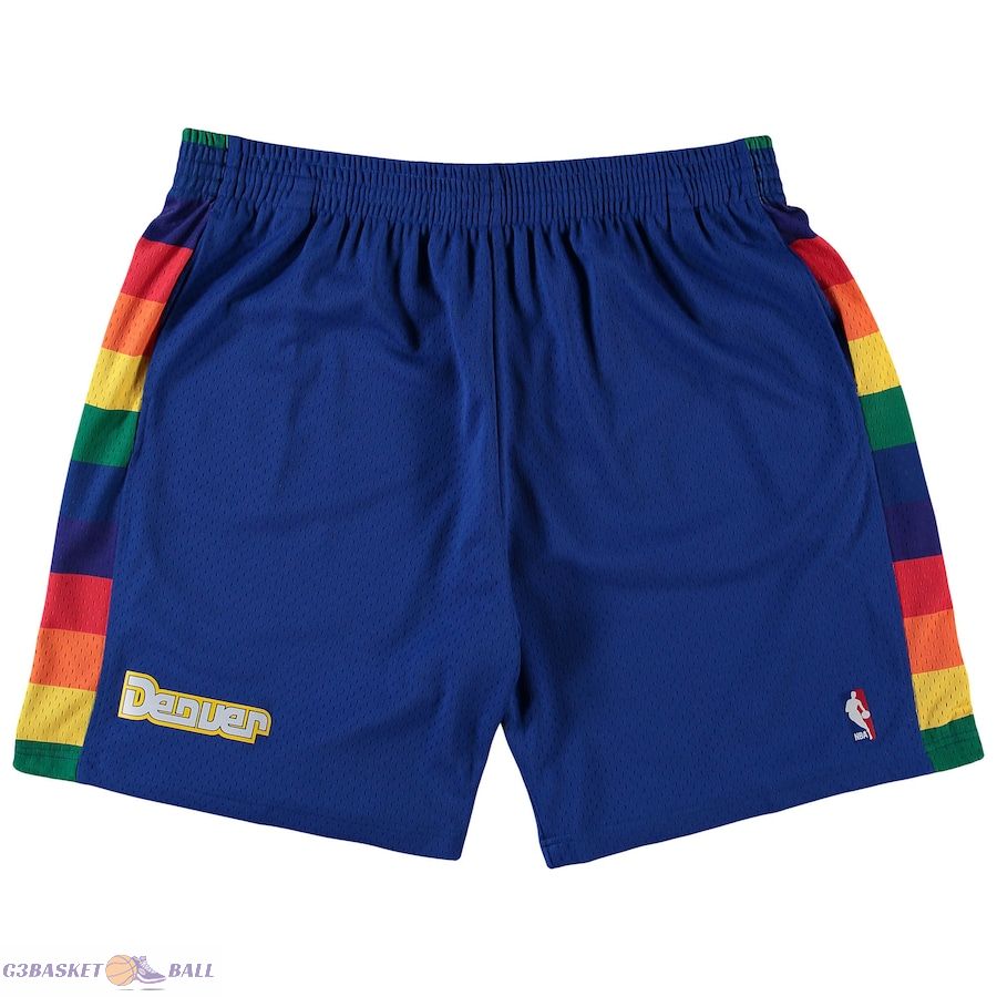 Men's Denver Nuggets Mitchell & Ness Royal Big & Tall Hardwood Classics Team Swingman Shorts