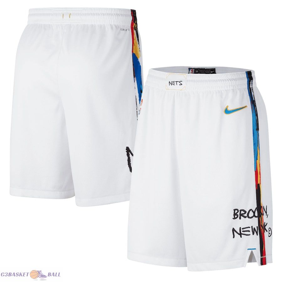 Men's Brooklyn Nets White 2022/23 City Edition Swingman Shorts