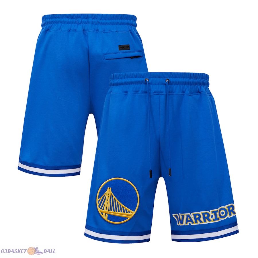 Men's Golden State Warriors Pro Standard Royal Classic Chenille DK Shorts