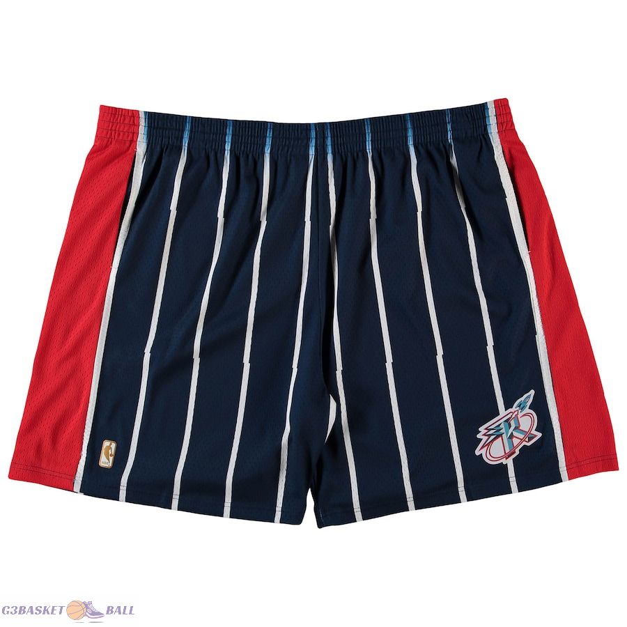 Men's Houston Rockets Mitchell & Ness Navy Big & Tall Hardwood Classics Team Swingman Shorts
