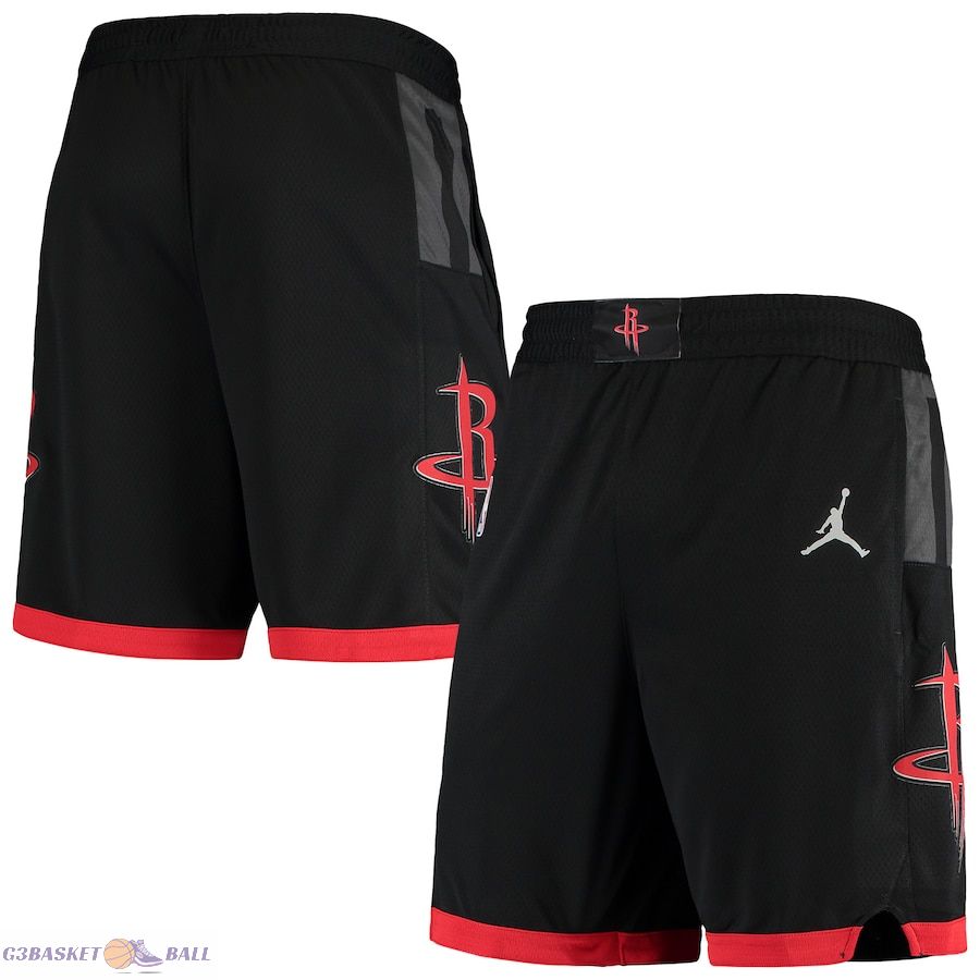 Men's Houston Rockets Jordan Brand Black Statement Edition Swingman Shorts Men's Houston Rockets Jordan Brand Black Statement Edition Swingman Shorts