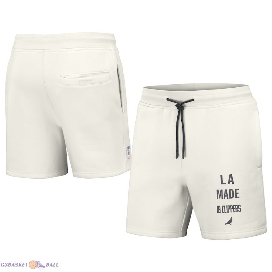 Men's LA Clippers NBA x Staple Cream Heavyweight Fleece Shorts