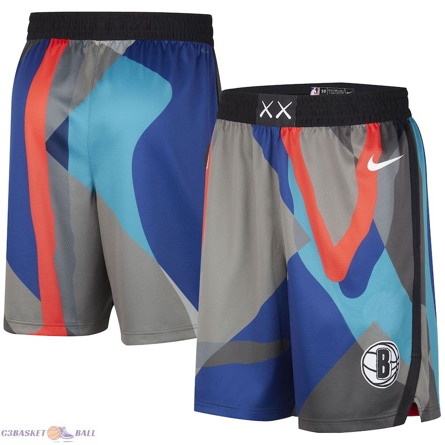 Men's Brooklyn Nets Black 2023/24 City Edition Swingman Shorts