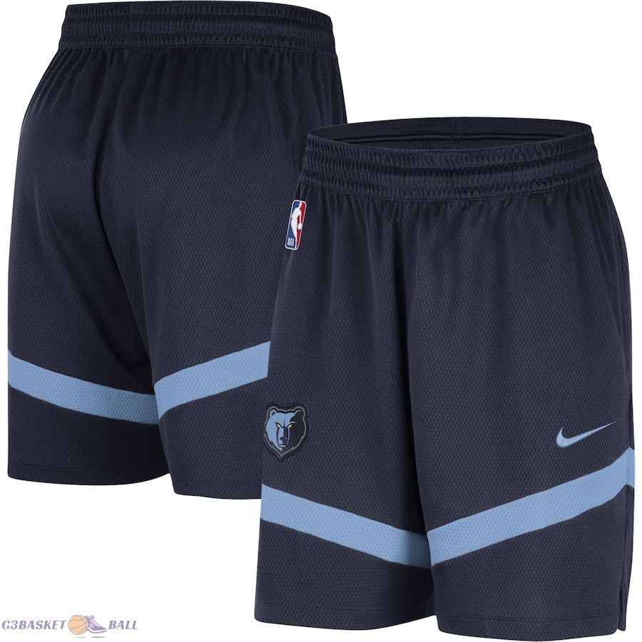 Men's Memphis Grizzlies Navy On-Court Practice Warmup Performance Shorts