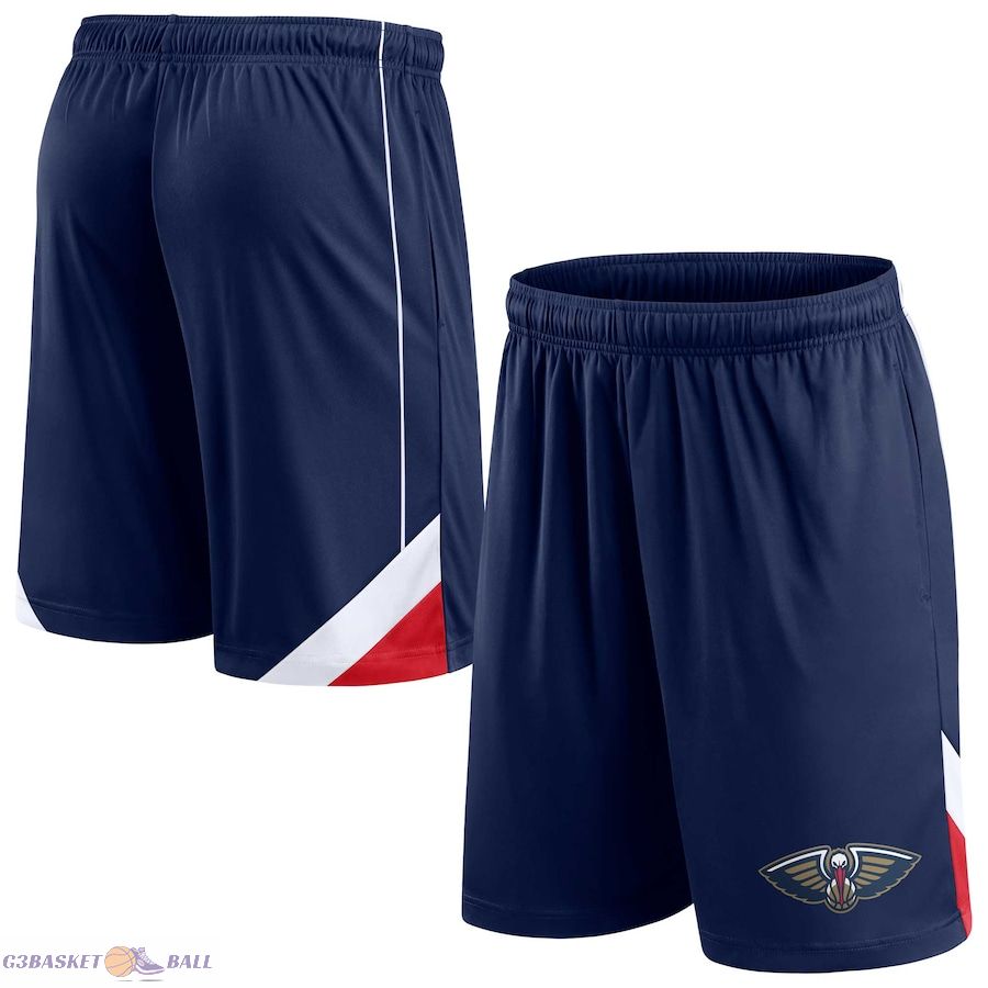 Men's New Orleans Pelicans Fanatics Navy Slice Shorts
