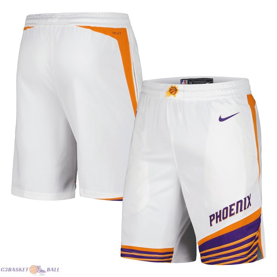 Men's Phoenix Suns White Swingman Performance Shorts - Association Edition