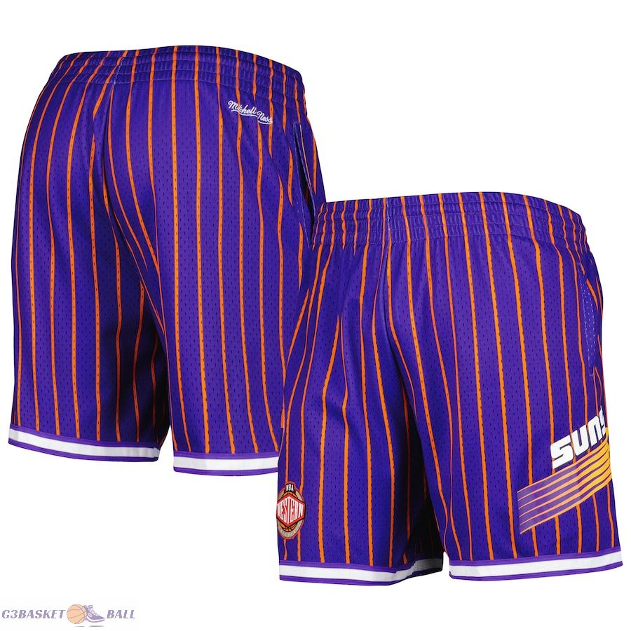 Men's Phoenix Suns Mitchell & Ness Purple City Collection Heritage Mesh Shorts
