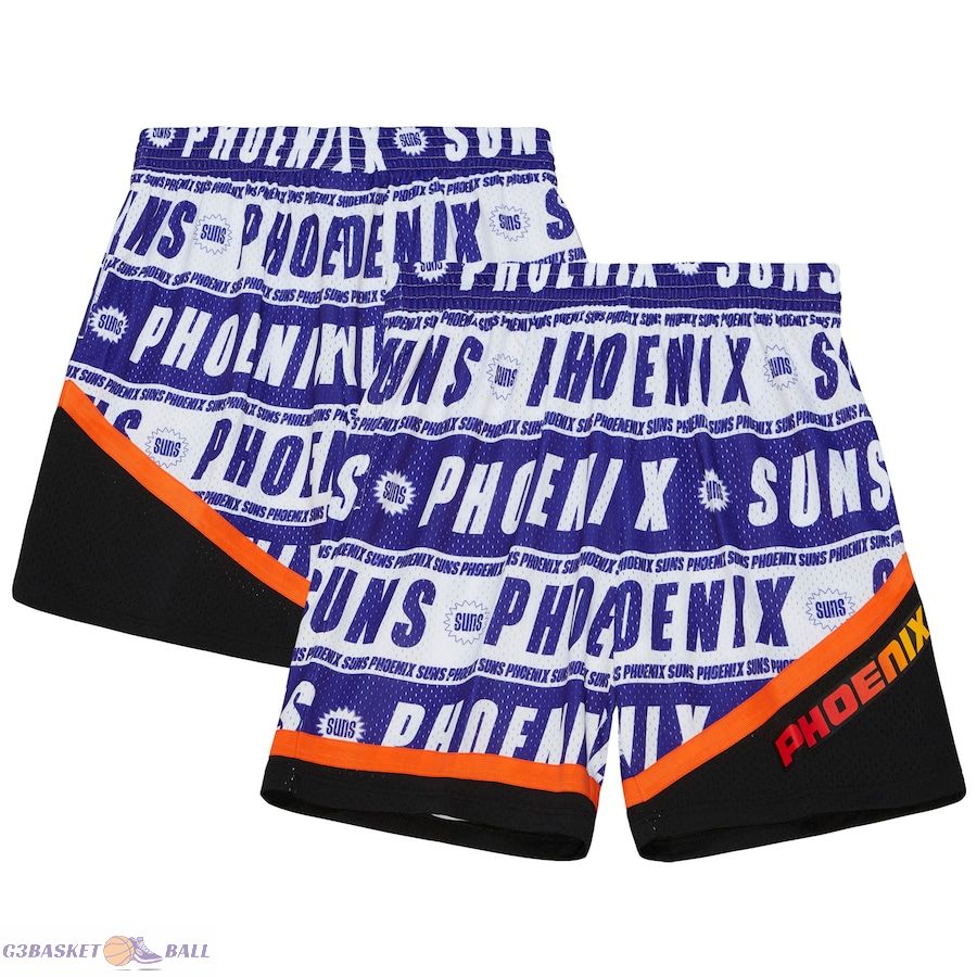 Men's Phoenix Suns Mitchell & Ness Purple 1996-97 Hardwood Classics Teamwrap Swingman Shorts Men's Phoenix Suns Mitchell & Ness Purple 1996-97 Hardwood Classics Teamwrap Swingman Shorts