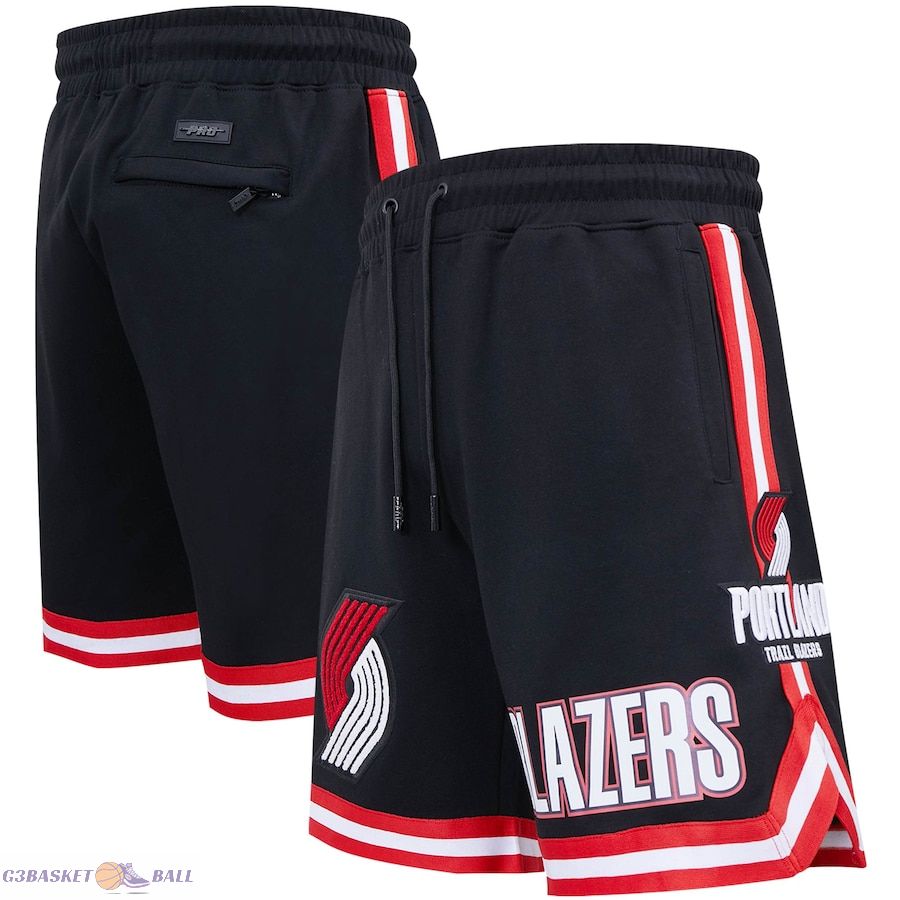 Men's Portland Trail Blazers Pro Standard Black Chenille Shorts