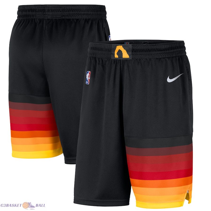 Men's Utah Jazz Black 2020/21 City Edition Swingman Shorts