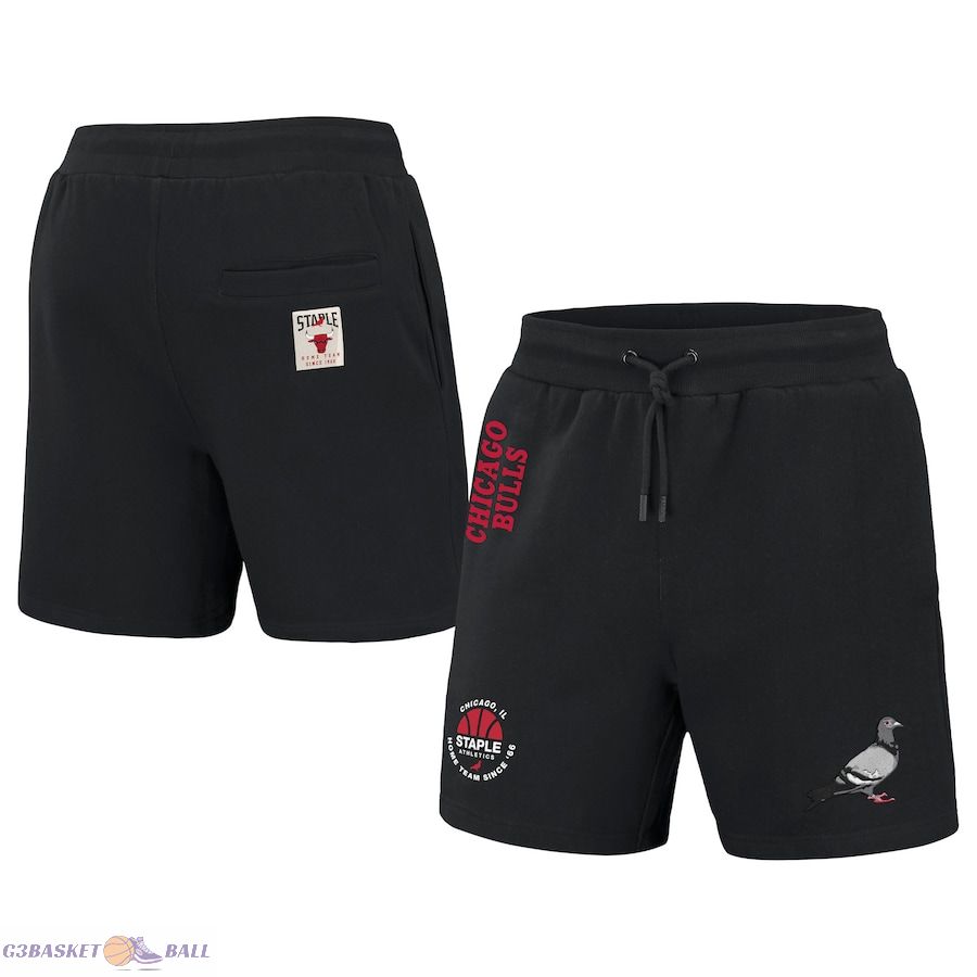 Men's Chicago Bulls NBA x Staple Black Home Team Shorts
