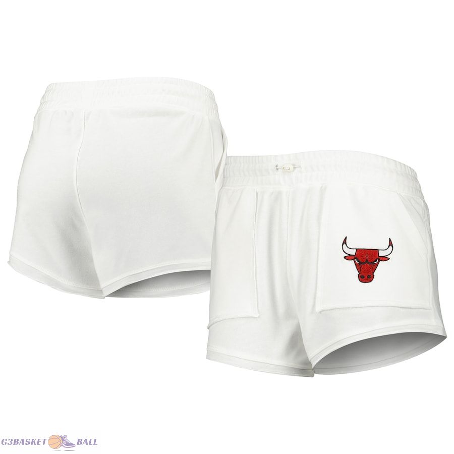 Women's Chicago Bulls Concepts Sport White Sunray Shorts