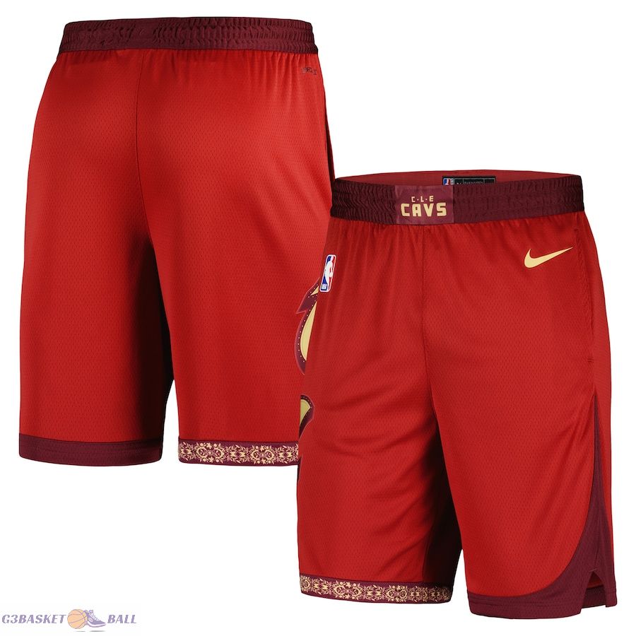 Men's Cleveland Cavaliers Wine 2023/24 City Edition Swingman Shorts