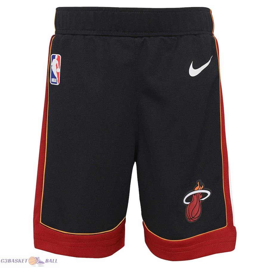 Preschool Miami Heat Black Icon Replica Shorts