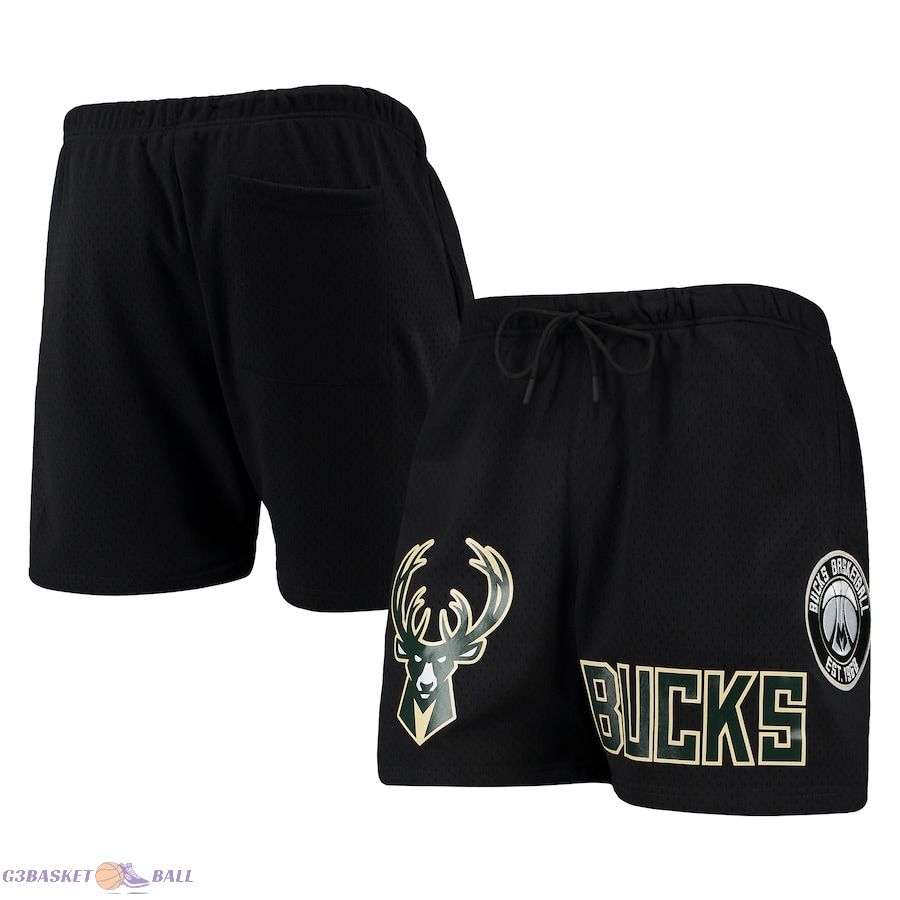 Men's Milwaukee Bucks Pro Standard Black Mesh Capsule Shorts