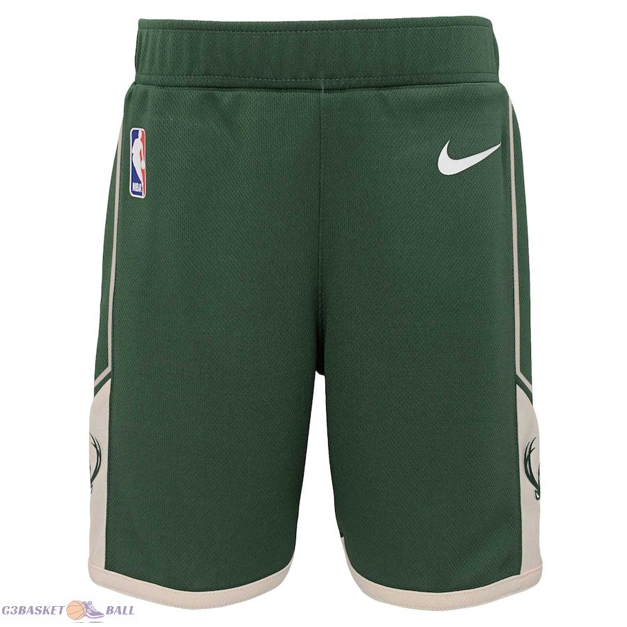 Toddler Milwaukee Bucks Hunter Green Icon Replica Shorts