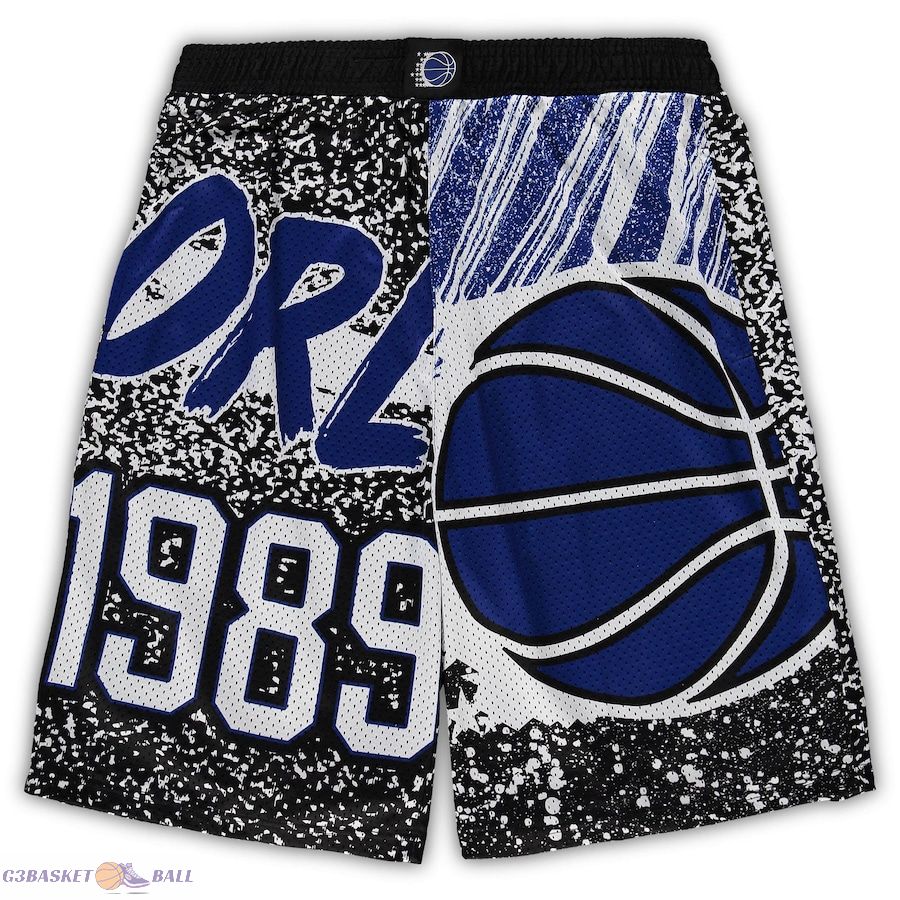 Men's Orlando Magic Mitchell & Ness Black Big & Tall Hardwood Classics Jumbotron Shorts