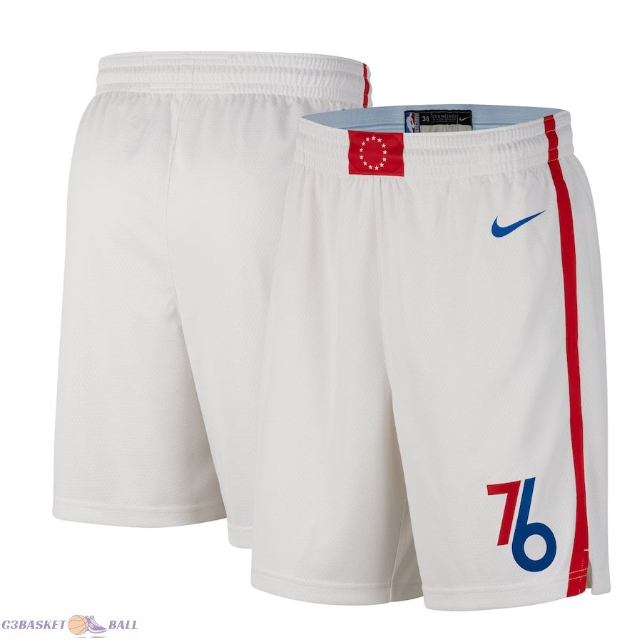 Men's Philadelphia 76ers White 2022/23 City Edition Swingman Shorts