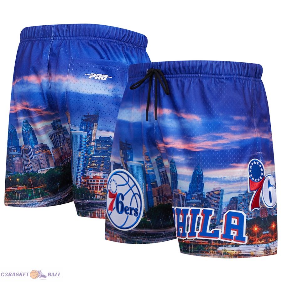 Men's Philadelphia 76ers Pro Standard Cityscape Shorts Men's Philadelphia 76ers Pro Standard Cityscape Shorts