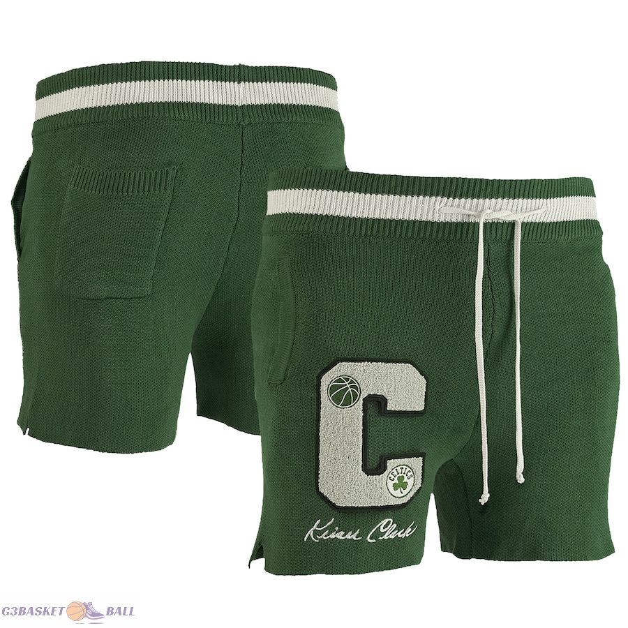 Men's Boston Celtics NBA x Keiser Clark Green No Caller ID Knit Shorts