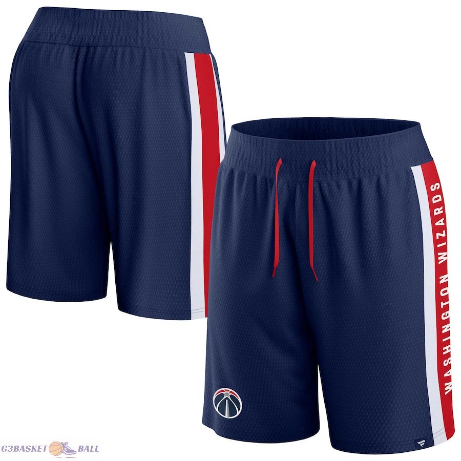 Men's Washington Wizards Fanatics Navy Referee Iconic Mesh Shorts