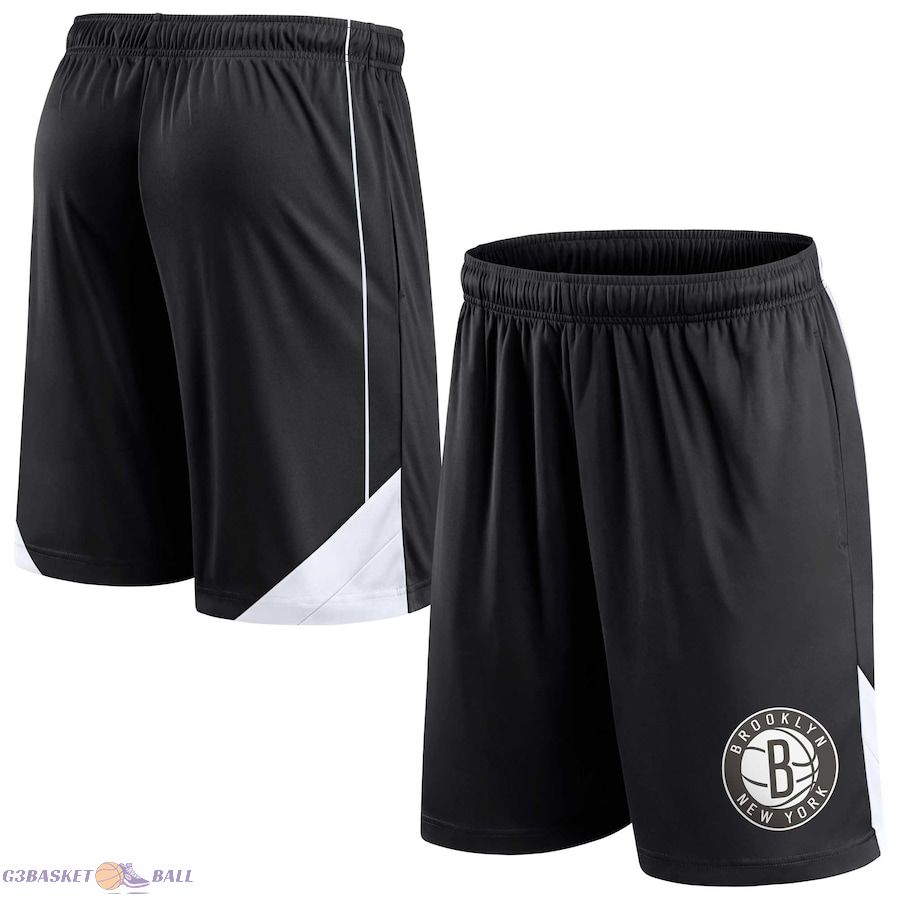 Men's Brooklyn Nets Fanatics Black Slice Shorts