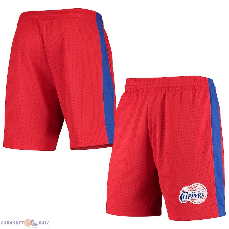 Men's LA Clippers Mitchell & Ness Red Hardwood Classics Swingman Shorts